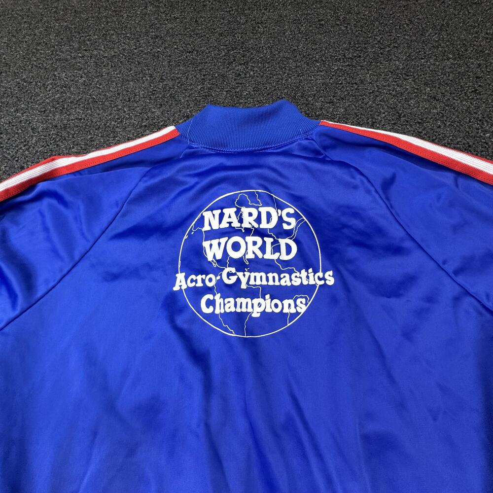 Bonnie Sportswear Jacket Mens M Blue Track Full Zip Stand-Up Collar NARD'S WORLD